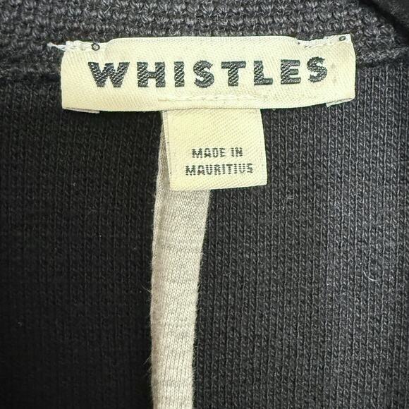 Whistles Size 4 Single Button Blazer Jacket Black Stretch Knit Preppy Academia - Picture 7 of 11